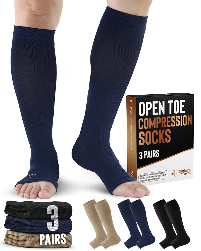 Black/Tan/Navy - 3 Pairs