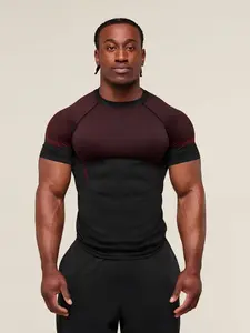 Men's Round Neck T-Shirt, Comfortable Breathable Fabric, Ideal for Gym, Weightlifting, Outdoor Cycling, Running, Fashion Casual Wear
