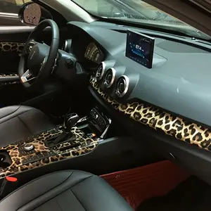 PVC Vinyl Film for Car and Motorcycle Decoration, Self-Adhesive Leopard Print, DIY Vehicle Decoration Sticker, 50X150cm