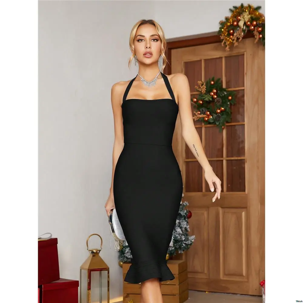 Bodycon Fishtail Halter Women s Bandage Dress Party - TikTok Shop Bodycon Fishtail Halter Women s Bandage Dress Party - TikTok Shop