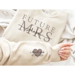 Custom Future Mrs Sweatshirt, Bride Sweatshirt, Engaged Sweatshirt, Personalized Engagement Gift, Newly Engaged Gift, I Said Yes Sweatshirt, Bride Tee