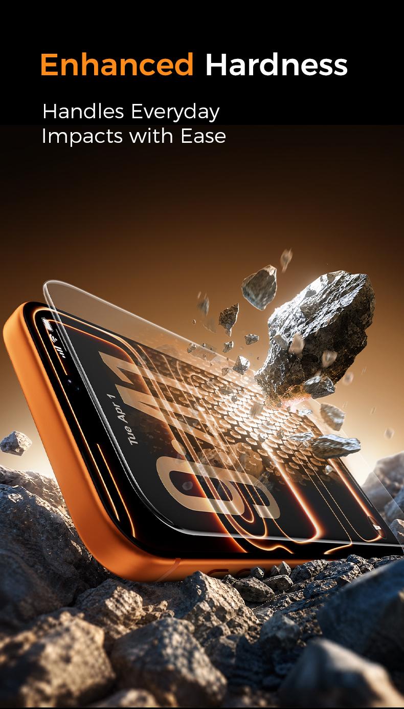 NEW MAGIC JOHN MagicView Screen Protector for iPhone 17/16/15 Series, 2-Pack, No Black Border 0.33mm Tempered Glass, Auto Dust Removal Easy Installation, HD Clear or 28° Privacy, Case-Friendly