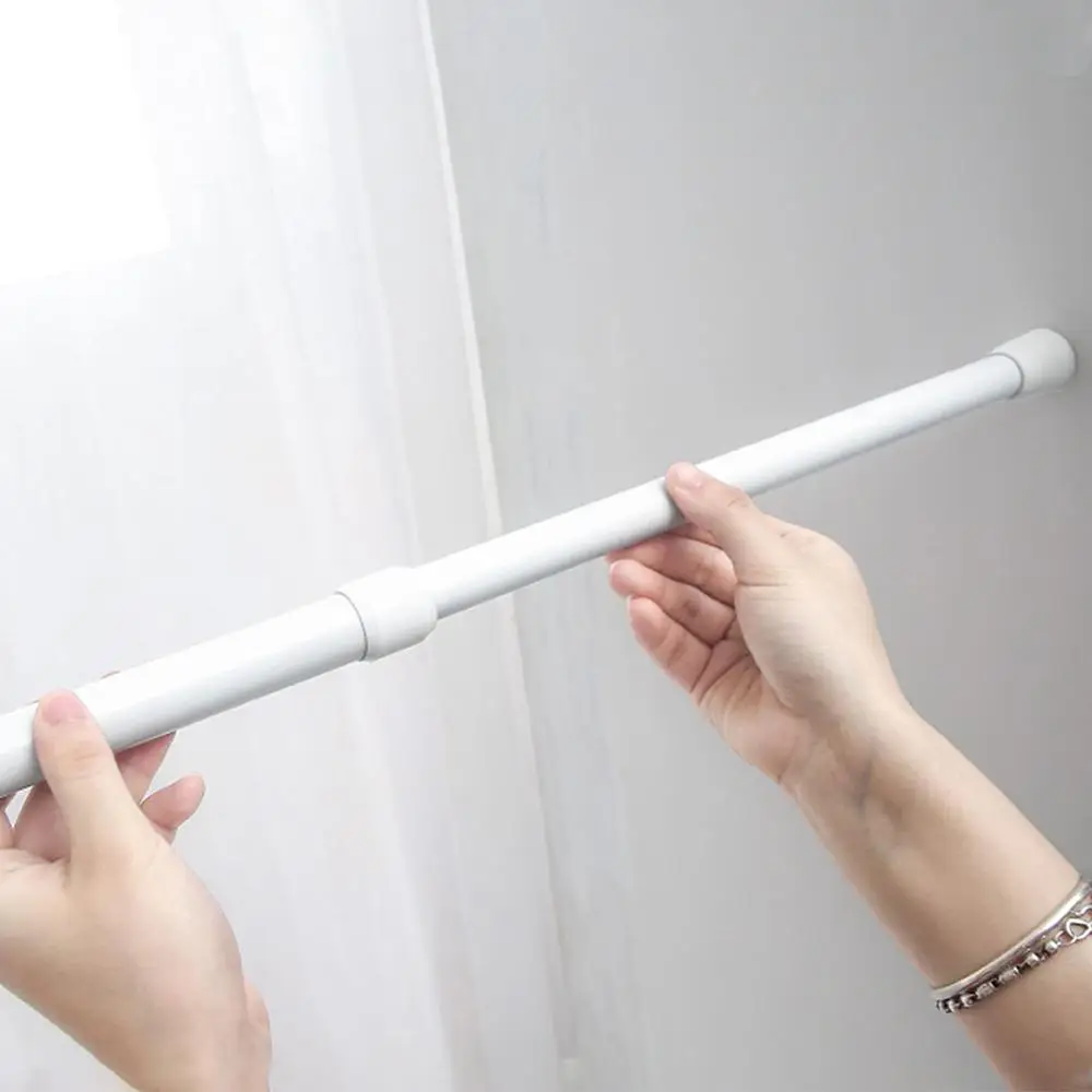 Punch-free Extendable Curtain Rod, 1 Count Heavy Duty Clothing Rod, Durable Telescopic Clothesline, Shower Curtain Rod, Punch-free For Closet, Bedroom