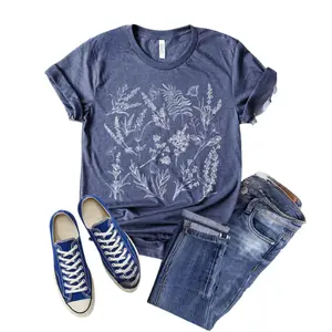 Botanical Shirt, Vintage Wildflower T-shirt, Flower T shirt, Vintage Botanical, Botanical Print, Vintage Flower Shirt, Graphic Shirt