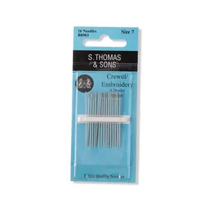 Size 7 -- Hand Sewing Needles -- Crewel / Embroidery --- S. Thomas & Sons