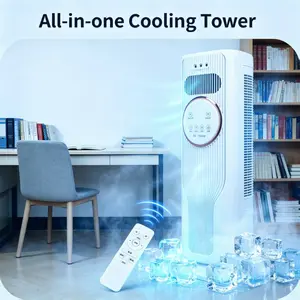 Safe Bladeless Heater & Cooler Fan Combo with Fresh Air Supply and Digital Display for Bedroom Living Room