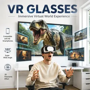 2026 Lightweight VR Head Display, Aesthetic VR Glasses, Portable Home Theater, Wide Angle View, Immersive 3D Experience, Player Gifts