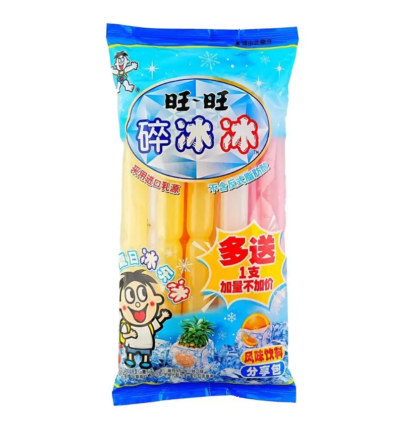 WANT WANT Crushed Ice Fruit Flavor 10pieces 26.34 fl oz - Frozen Treat for Summer Refreshment & Nostalgic Childhood Memories