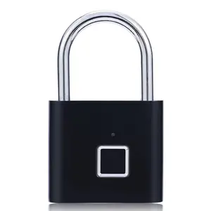 Intelligent Fingerprint Padlock, Outdoor Waterproof & Rust Proof Padlock, Intelligent Electronic Padlock Head, Door Anti-theft Password Lock Cabinet, Biometric Door Lock