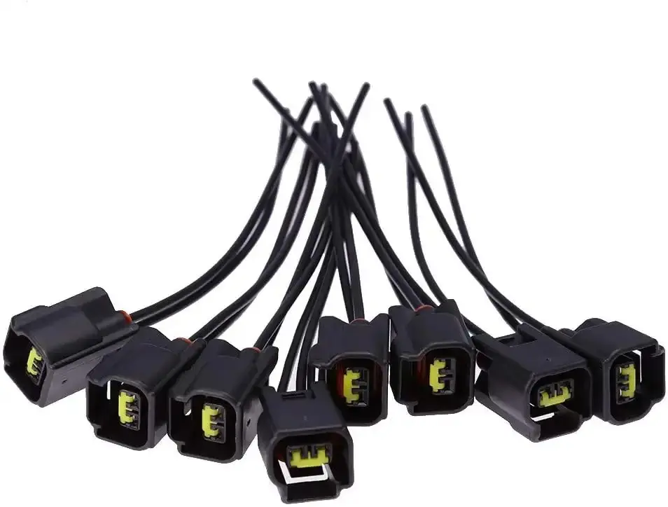 8 Pieces Modular Ignition Coil Harness Connector Set with Long Leads, Coil Replacement for 4.6L, 5.4L, 6.8L Ford Mustang Cobra