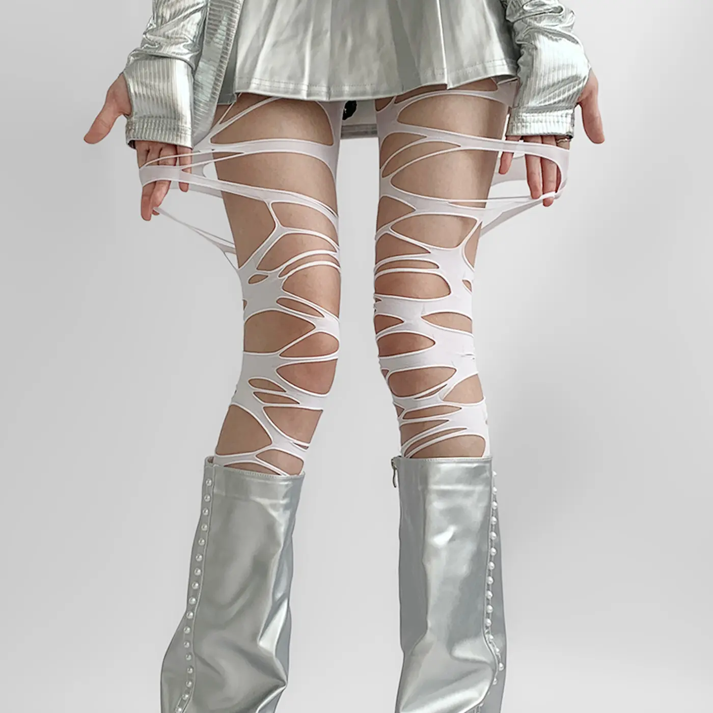 White [9 inch jumpsuit style]