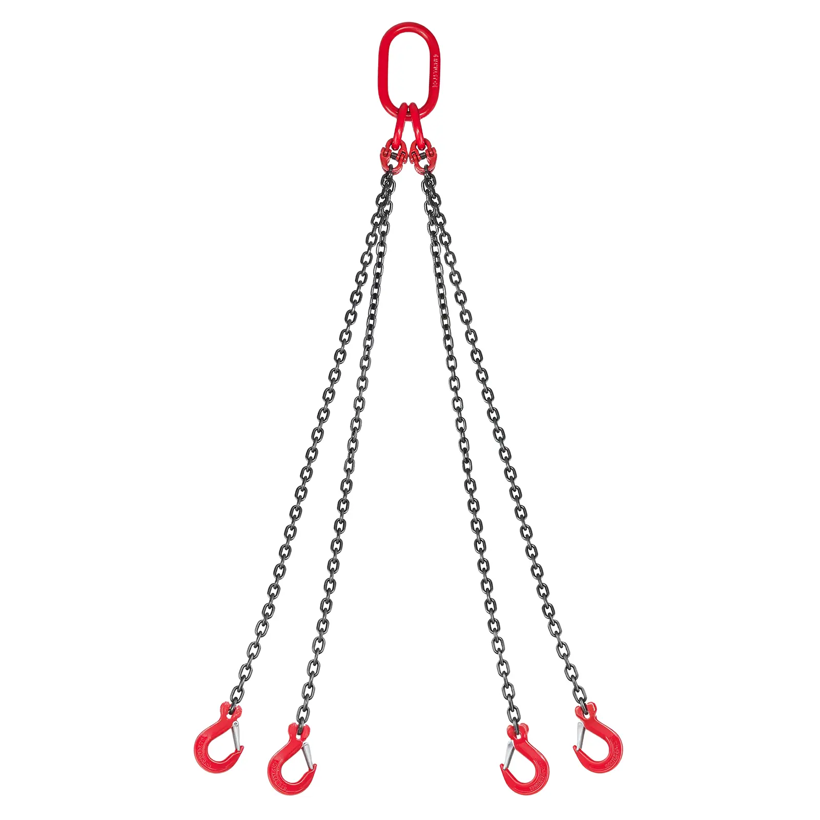 【DealsForYouDays】VEVOR Chain Sling,1/4 in x 5 ft Lifting Chains with 4 Leg Grab HooksHeavy Duty G80 Alloy Steel Lifting Sling6600LBS CapacityAdjustable Engine Chain Hoist Lifts for Cargo Security Towing