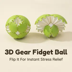 3D Printed Stress Relief GearSphere Spin Cube
