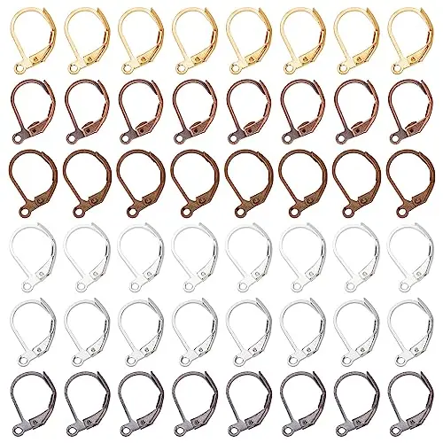 1 Box 180pcs Brass Leverback Earring Hoo