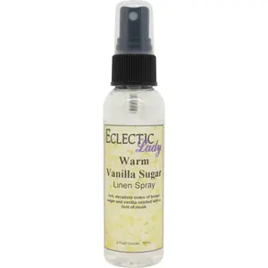 Warm Vanilla Sugar Linen and Sheet Spray - No Artificial Colors, Parabens, or Preservatives - Long-Lasting Scent for Bed, Fabric & Pillow