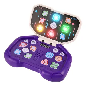 Press-and-play game console toy, children's educational stress-relief music challenge handheld flip dance machine educational toy