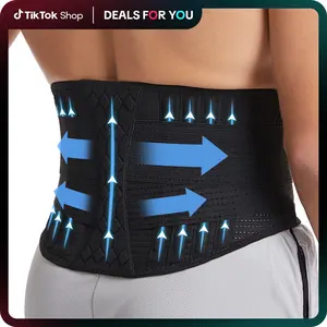 IYDoaMea Back Brace For Lower Back Support, 10 Stays Ergonomic Support Brace For Work, Easy To Put On/Off Anti-skid Lumbar Support Belt For Women Men