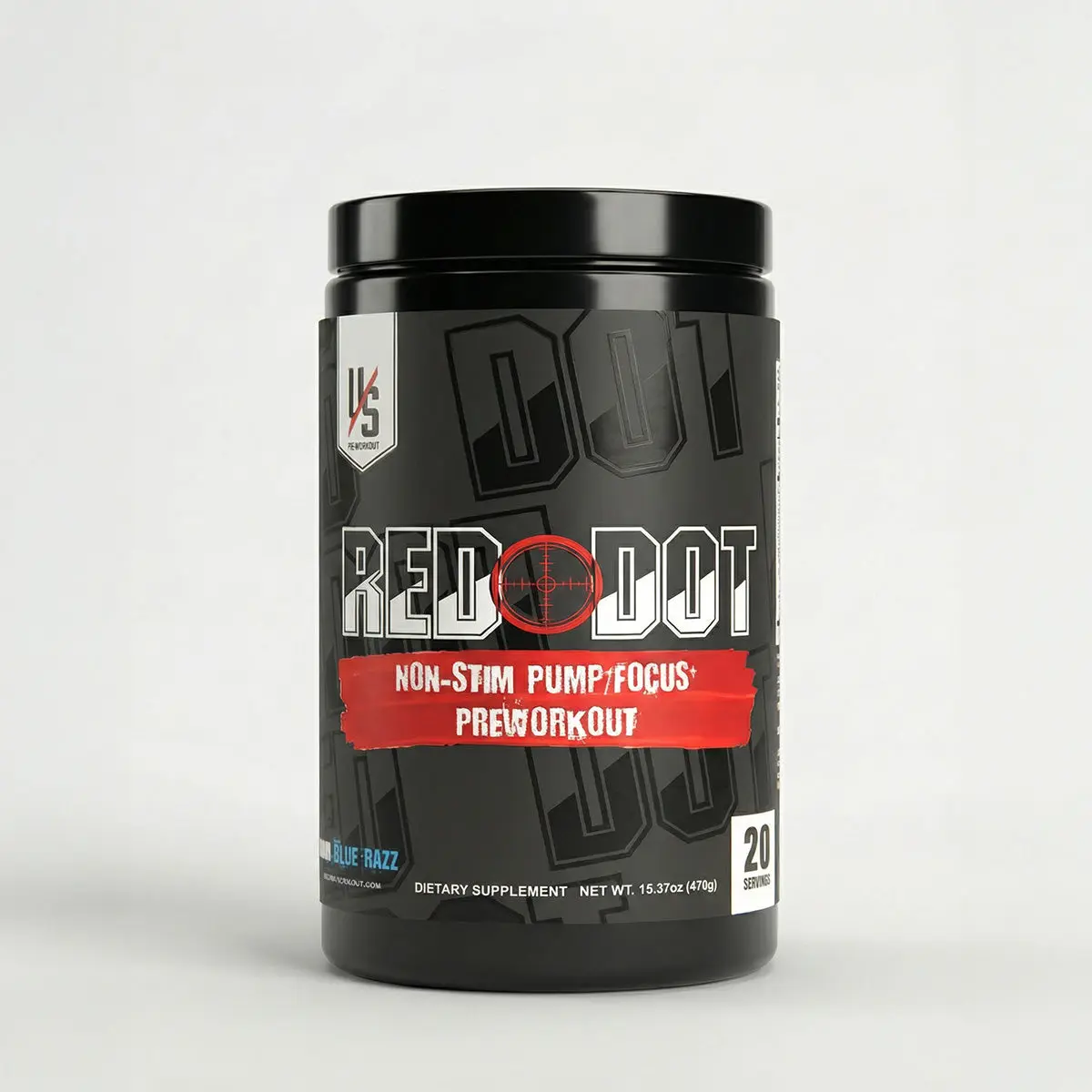 Red Dot Non-Stim Pump/Focus Preworkout Caffeine Free Workout Supplement for Improved Gym Sessions