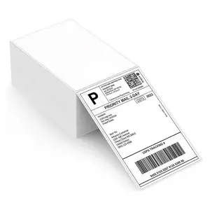 4x6 Inch Self-Adhesive Shipping Labels, 100 Sheets/200 Sheets Thermal Labels, 100 X 150mm for D100 & D200 Thermal Printers, Sticky Label