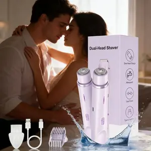 Women's Bikini Trimmer Electric Razor, Body Hair Remover for Legs, Underarms, Face, Facial Hair Trimmer, Abs Enclosure, Lithium Ion Battery, 5v Power Consumption, USB Rechargeable Trimmer, Bikini Shaver, Hair Removal Trimmer, Body Hair Trimming
