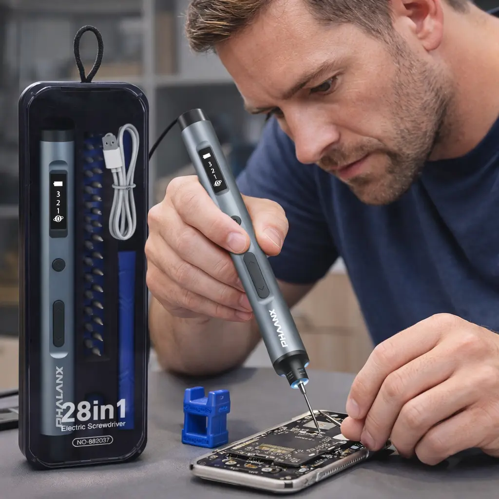 28-in-1 Precision Electric Screwdriver Set | 3 Torque Modes | DIY Tool for Phone, Laptop & Electronics Repair
