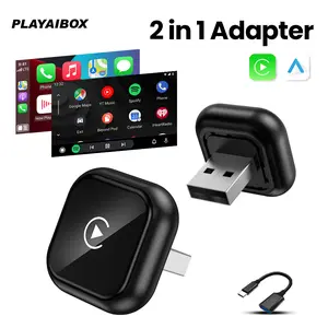 2026 New 2-in-1 Wireless CarPlay & Android Auto Smart Dongle Adapter for iPhone, Android Phones – Compatible with Volvo, Benz, VW, Honda