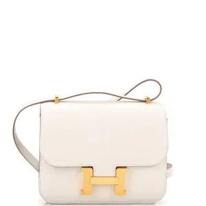 Pre-owned HERMÈS Leather Shoulder Bags Hermes Constance NM Bag Verso Chevre Mysore 18 by Rebag