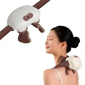 USB charging bionic hand shoulder-neck-back massage device, neck massager for home and office, portable heat massage, function: kneading cervical vertebrae, scapula and shoulder area massage device, cervical trapezius muscle finger pressure massage device