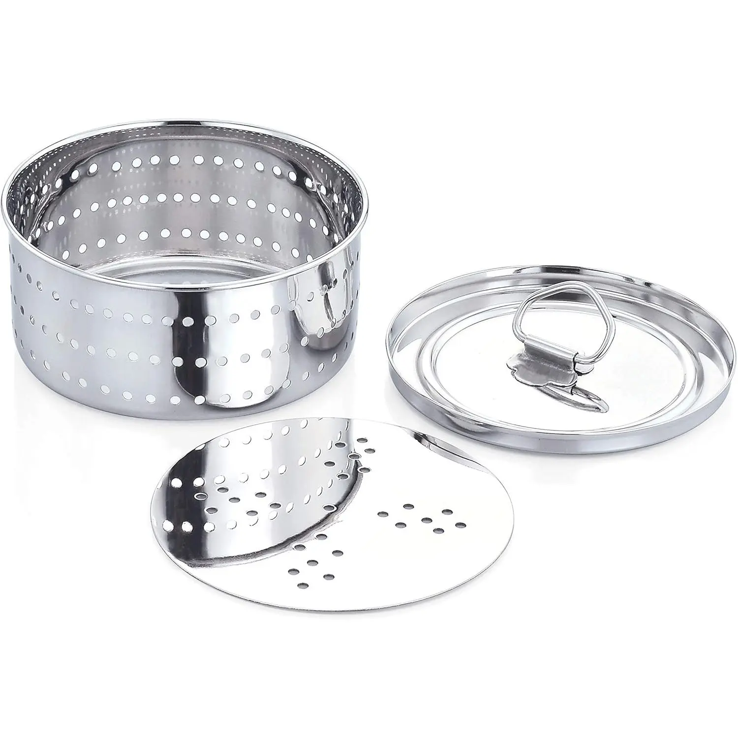 Stainless Steel Round Shape Paneer/Tofu/Cheese Maker Mould Machine Hard Presse Mold KIt For Paneer/Cheese Making (350ml)