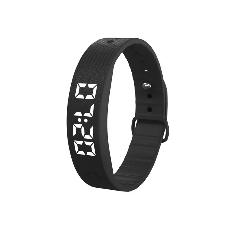 Unisex Adult Silicone Wearable Smart Fitness Tracker Bracelet 2026 - USB Rechargeable, Bluetooth Wireless, Vibration Alarm Reminder, 24-Hour Pedometer, Sleep Monitoring, Waterproof, Android Compatible, Calorie Tracker, LED Screen, Smart Ring for Cycling,
