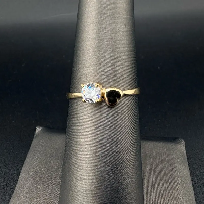 14K Gold Hearts Ring - Dainty Statement Jewelry for Women, Ideal for Valentine's Day Gifts