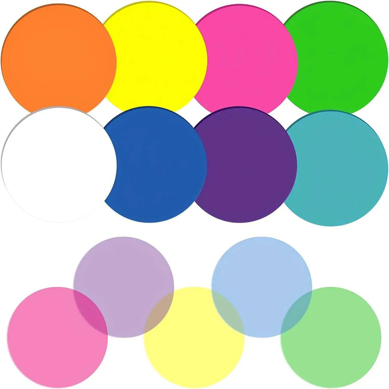 Transparent Sticky Note (160pcs/8 Colors), Sticky Notes Set, Neon Color Round Clear Sticky Tab, Waterproof Book Marker, Sticky Index Tabs, Removable Tabs, Self Adhesive Stickers, Removable Dividers Tabs