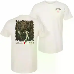 Michelob Ultra T-Shirt – Black Lab and Antler Graphic, Perfect Gift for Hunting Fans and Dog Lovers, Unisex Cotton Tee