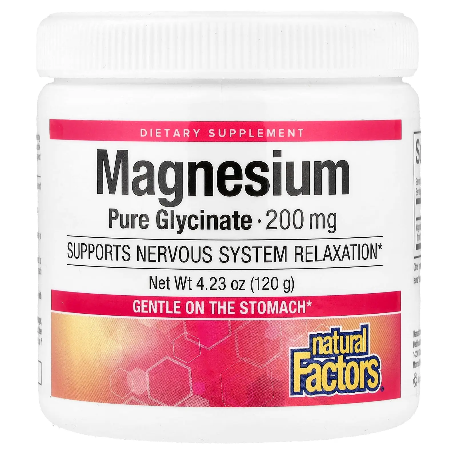Natural Factors Magnesium Pure Glycinate, 4.23 oz (120 g)