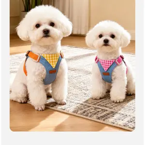 Dog leash harness vest-style for small dogs, Bichon, Pomeranian, pet harness, dog leash, dog walking rope, pet supplies