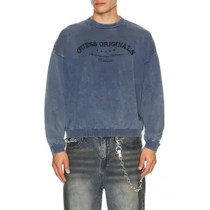 Guess Originals Boxy Logo Sweater in Night Eclipse