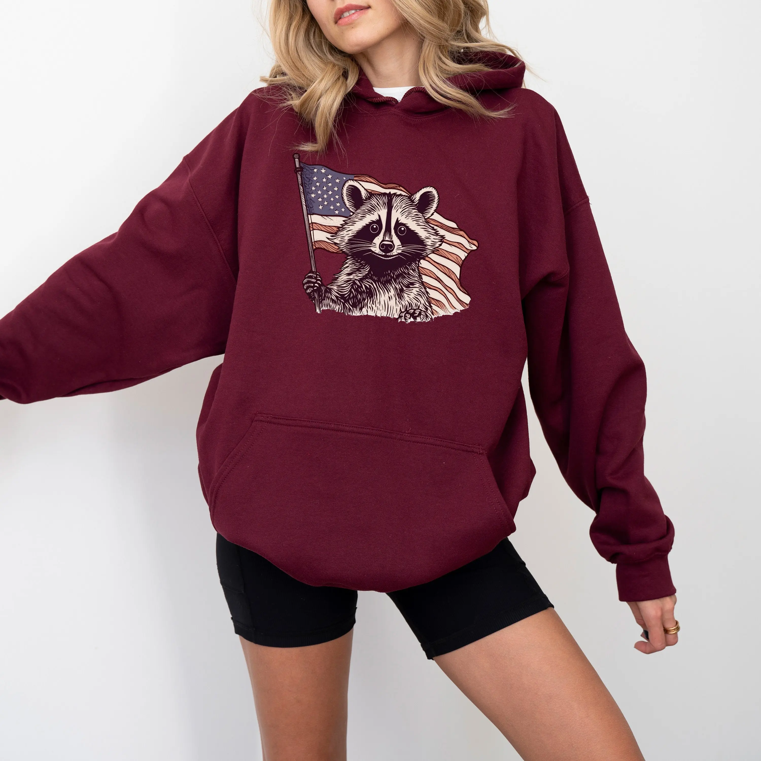 4th of July Raccoon Sweatshirt, 4th of July Hoodie, Funny American Sweatshirt, Independence Day, Memorial Day Sweatshirt