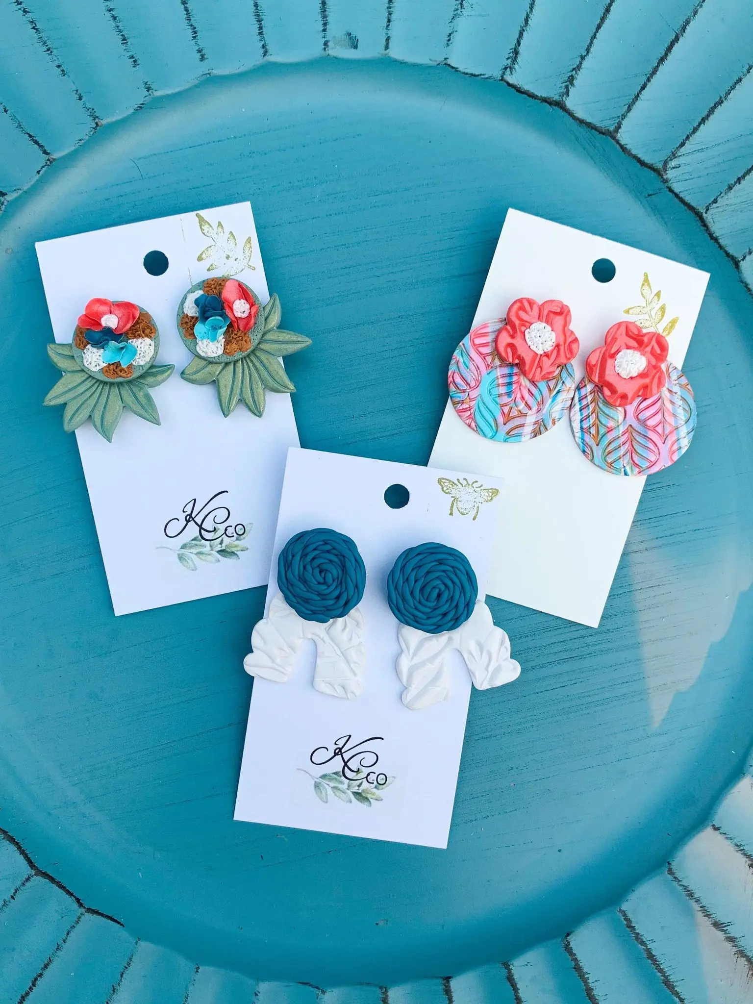 Summer Mix N Stax Collection -- Handcrafted Clay Interchangeable Earring Collection