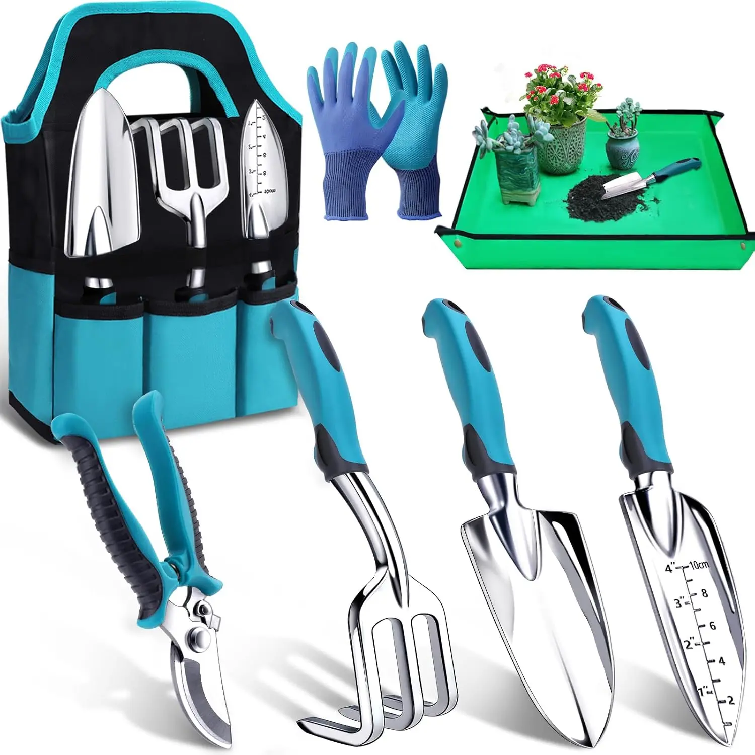 Kynup Garden Tool Set - Rust-Resistant Gardening Essentials with Hand Shovel, Trowel - Gardening Supplies, Gift Kit for Women