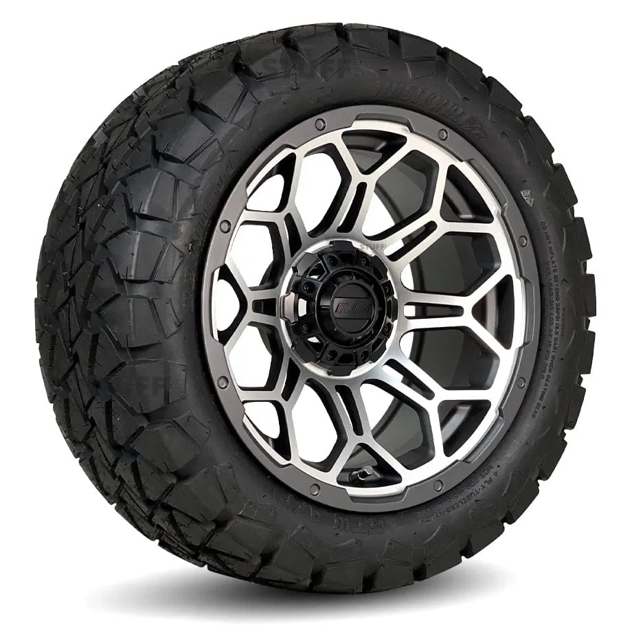 14" GTW® Bravo Wheels with 22" Timberwolf DOT Tires - Set of 4 - Select Your Finish