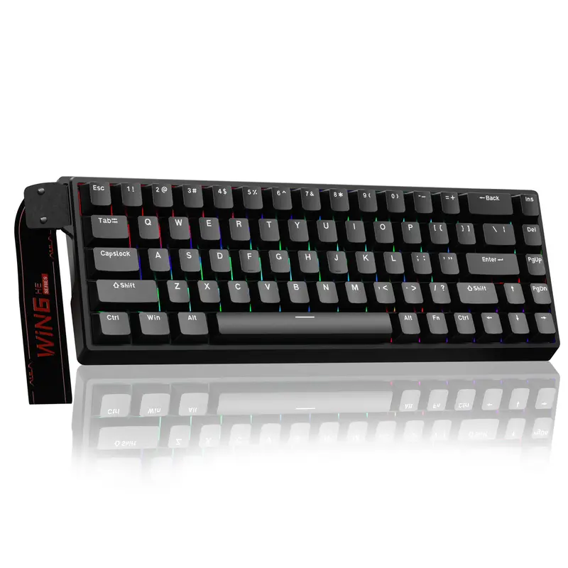 AULA WIN68-WIN60 HE Magnetic Hall Effect Wired Gaming Keyboard - 0.3ms Low Latency, 8000Hz Polling Rate, Rapid Trigger, Adjustable Actuation, Hot-Swappable Compact RGB Illuminated Keyboard for Custom Setup, PC Accessories, Gamer Gift Ideas, Rgb Lighting K
