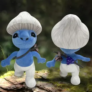 25cm Smurf Cat Plush Toy Smurf Cat We Live We Love We Lie Doll Smurf Cat Peluches Mushroom BlueStuffed Animal Soft Christma