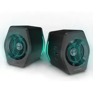 G2000 32W PC Gaming  Speakers for Laptop  Desktop  Woofer Speakers  USB 3.5mm AUX Inputs RGB Lights Multimedia Speakers Black
