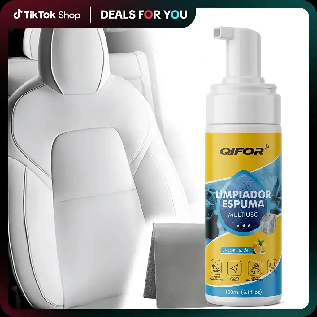 QIFOR 4-in-1 Multi-Enzyme Foam Spray Cleaner - Heavy Duty Deep Cleaning House & Car Detailing Products, Stain Removal for Car Interior & Sofa,outdoorfun Car Detailer