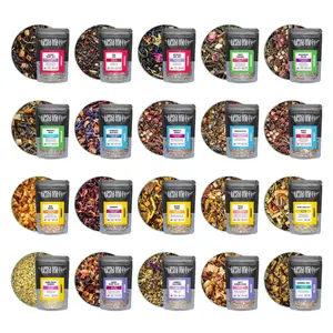 Tiesta Tea - Discovery Tea Sampler Dry Flight Set | High to No Caffeine Hot & Iced Tea, Up to 200 Cups | Loose Leaf Tea Variety Pack with Green, Herbal, Black & Chai Tea - 20 Resealable Sample Pouches