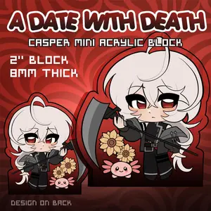 ADWD A Date with Death Acrylic Keychain || Casper Sunflower Acrylic Keychain!,  Perfect Gift for Fans & Collectors