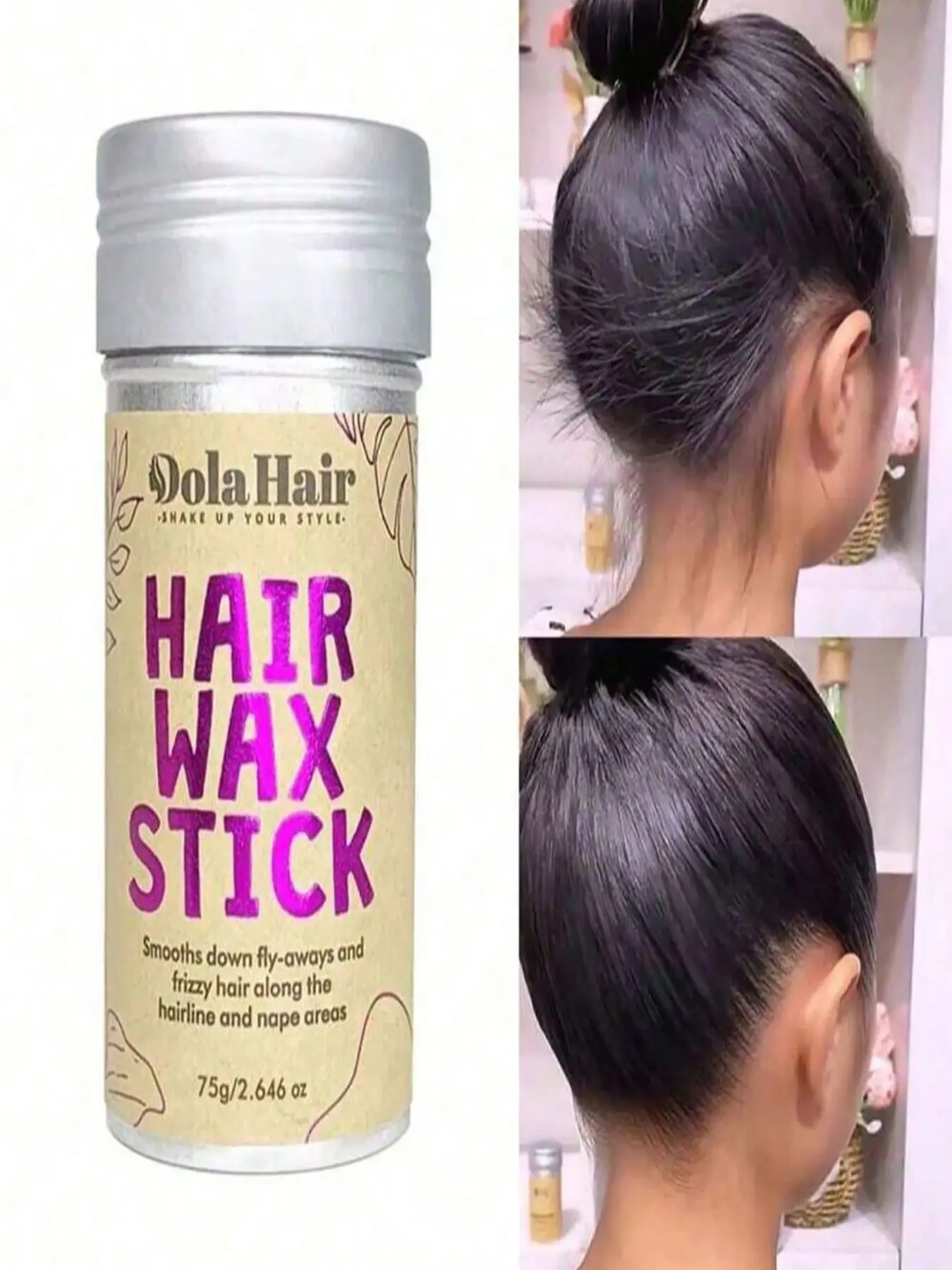 Styling Wax Stick for Frizz Free Styling, Curl Control, Curly Style, Edge Laying & Flyaway Hair Tamer, Ideal for Natural or Wig Curls, Versatile Hair Accessory for All Seasons, Black Ice Edge Control