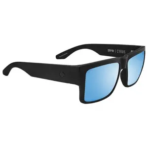 Spy Optic CYRUS Sunglasses - Matte Black / Happy BOOST POLARIZED Ice Blue Mirror Lens