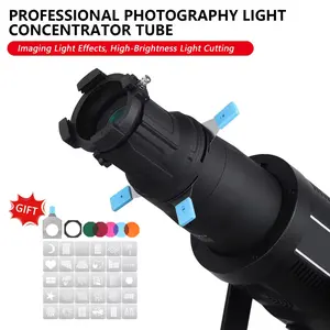 Bowens Mount Projector Accessory with 5 Color Filters & 30 Gobos, Compatible with Aputure Amaran, Godox SL60, Ideal for Individual Creators & Small Creative Teams, (No Power Supply)