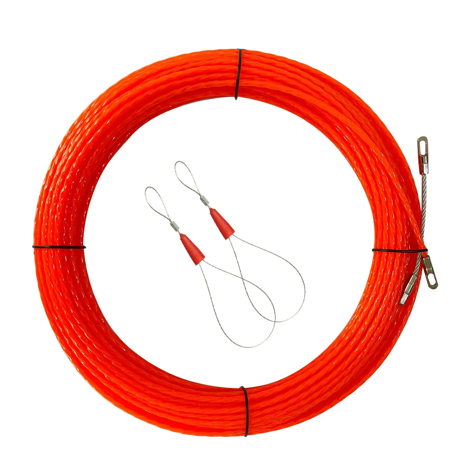 Tools 15m/30m/50m Duct Rodder Fish Tape Wire Rod Electrical Cable Puller Rod Through Wall Threader Installation Kit